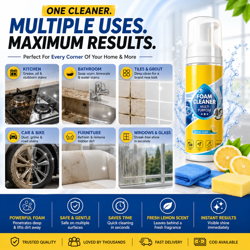 FINAL DAY: Buy 3 Get 3 FREE! Ultimate Car & Kitchen Foam Cleaner