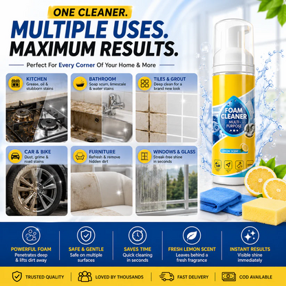 FINAL DAY: Buy 3 Get 3 FREE! Ultimate Car & Kitchen Foam Cleaner