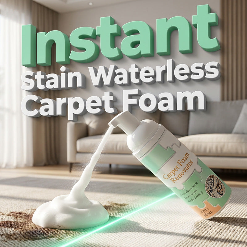 Last Day Special Price ! Buy 1 Get 1 FreeWaterless Carpet Foam Stain Remover with Towel